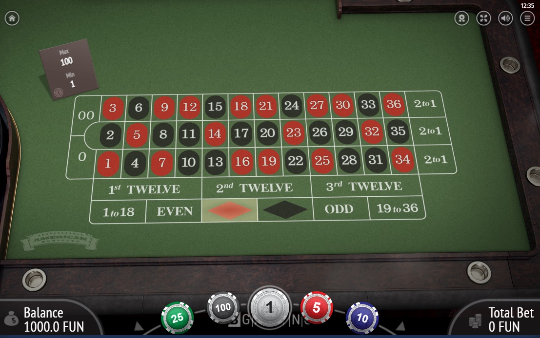 roulette american for free